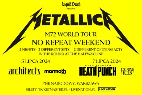 Ile kosztuje koncert Metallica w Warszawie? Ceny biletów i więcej informacji